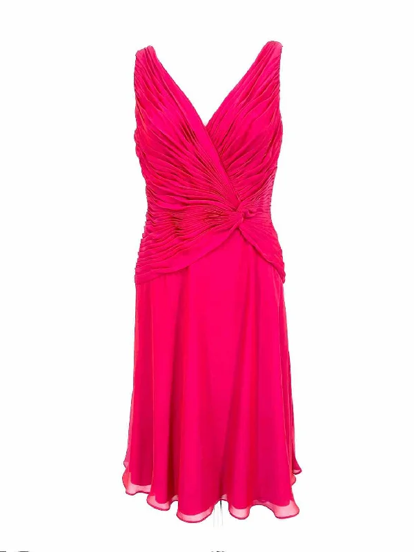 Tadashi Women's Fuchsia Sleeveless Gathered Size 8 Dress