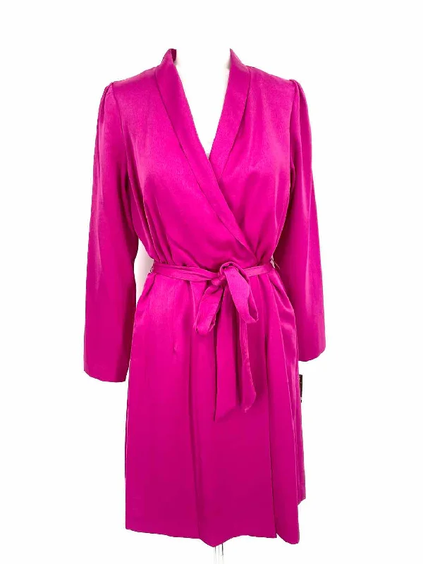 Taylor Women's Pink Faux Wrap Satin Polyester tie around Size 8 Dress