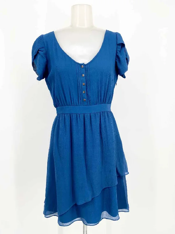 Ted Baker Women's Blue Button Down Layered Size M Dress