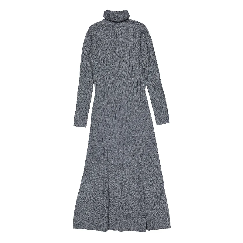 Tiny Cottons Grey Melange Turtleneck Womens Dress