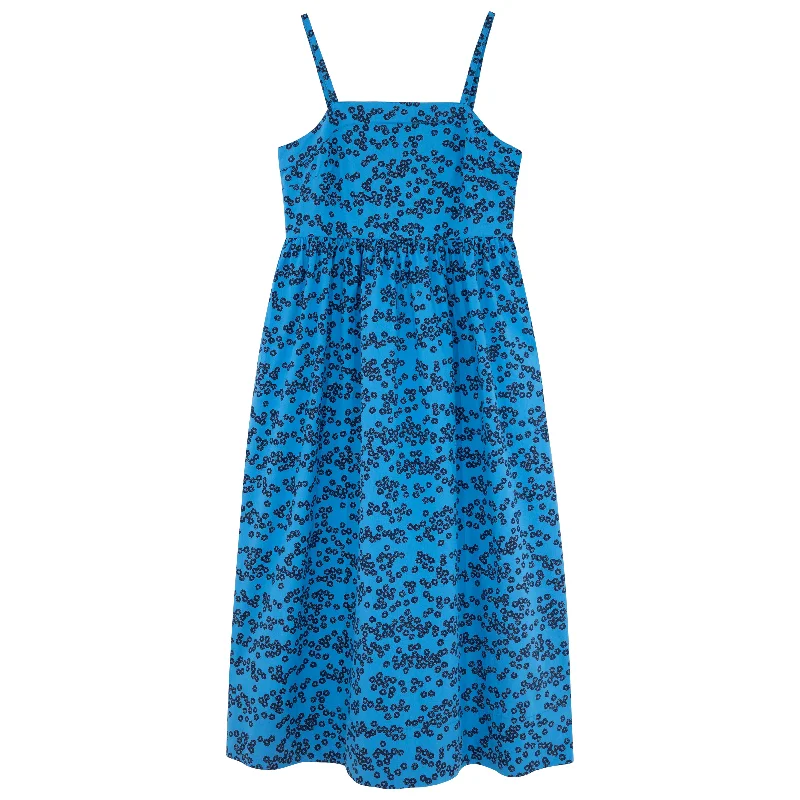 Tiny Cottons Lapis Blue/Navy Blossom Straps Dress