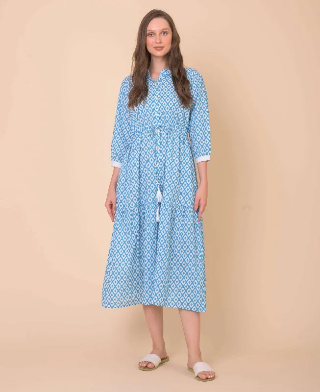 Tuscany Dress - Habibi Blue