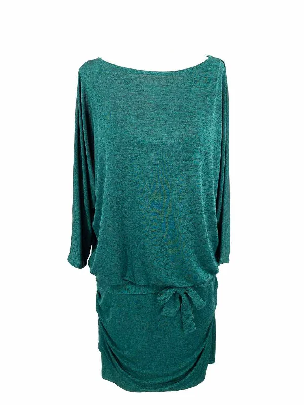 White House Black Market Women's Green tunic Polyester Blend Shimmer sizeM Dress