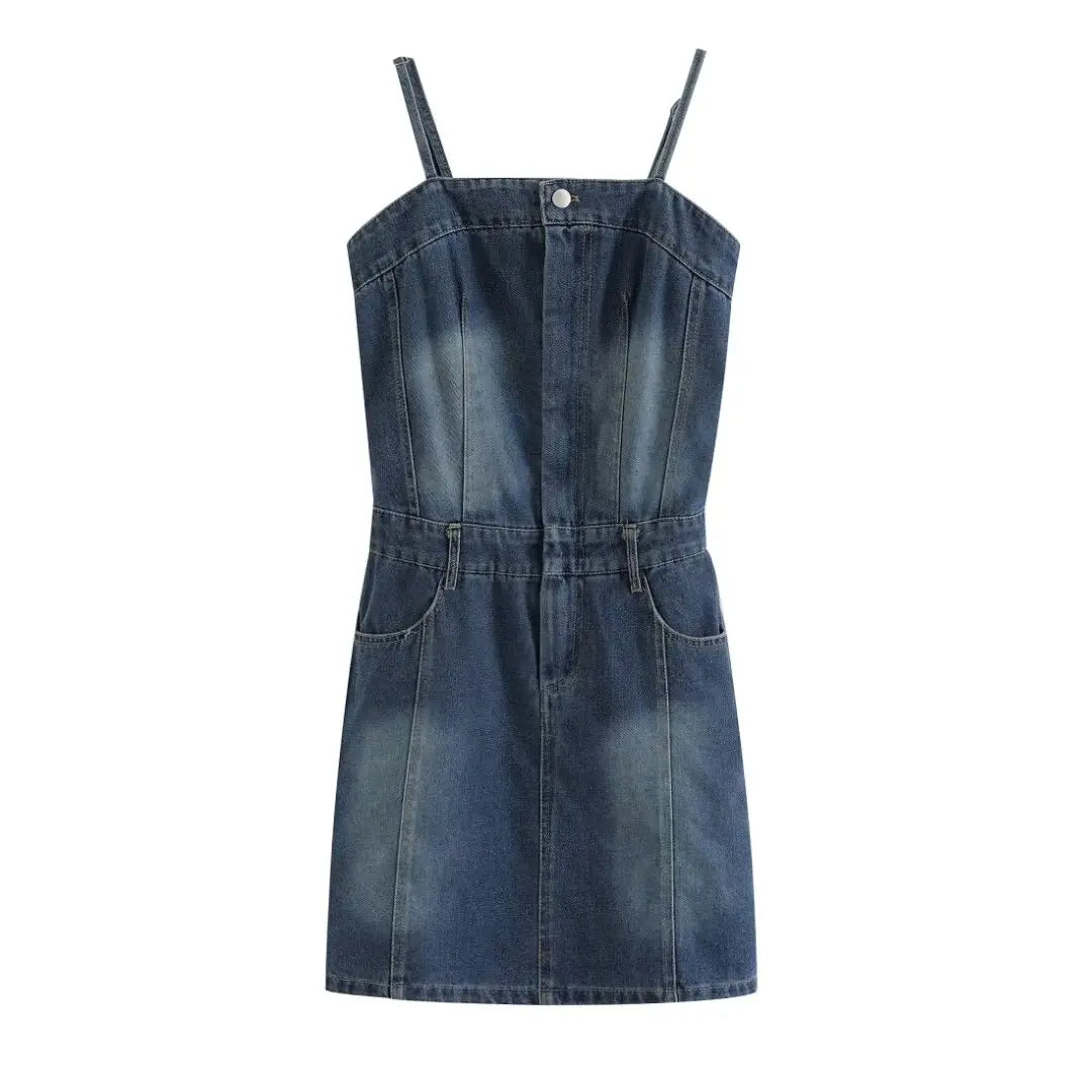 Women Elegant Jean Blue Dress