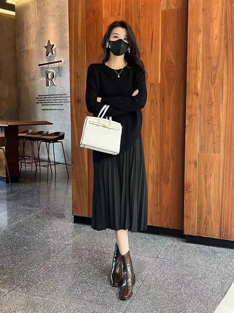 Women's Autumn Elegant Pullover Dress