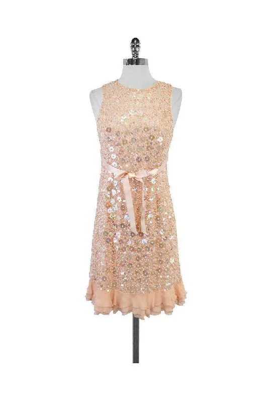 Laundry by Shelli Segal - Blush Bead & Sequin Dress Sz 4