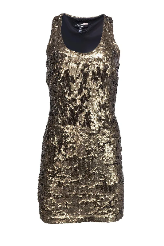 Robert Rodriguez - Gold Sequin Sleeveless Dress Sz 2