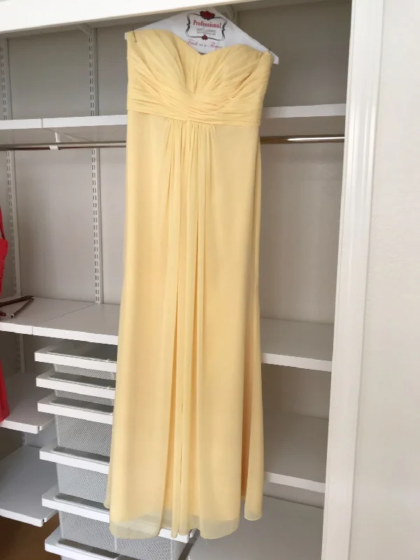 David's Bridal Long, Strapless, Chiffon