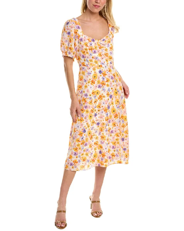 BCBGeneration Bubble Crepe Midi Dress