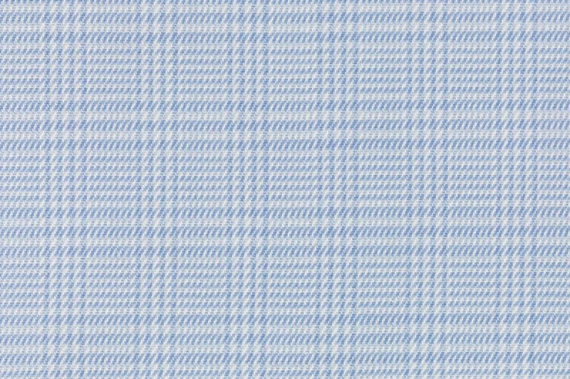 Street Baby Blue Glen Plaid Shirting