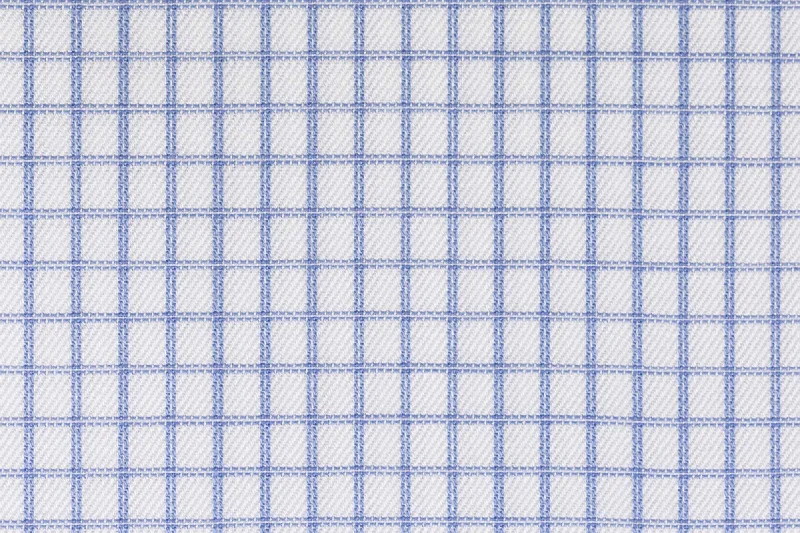 Street White W/Medium Blue Check Shirting