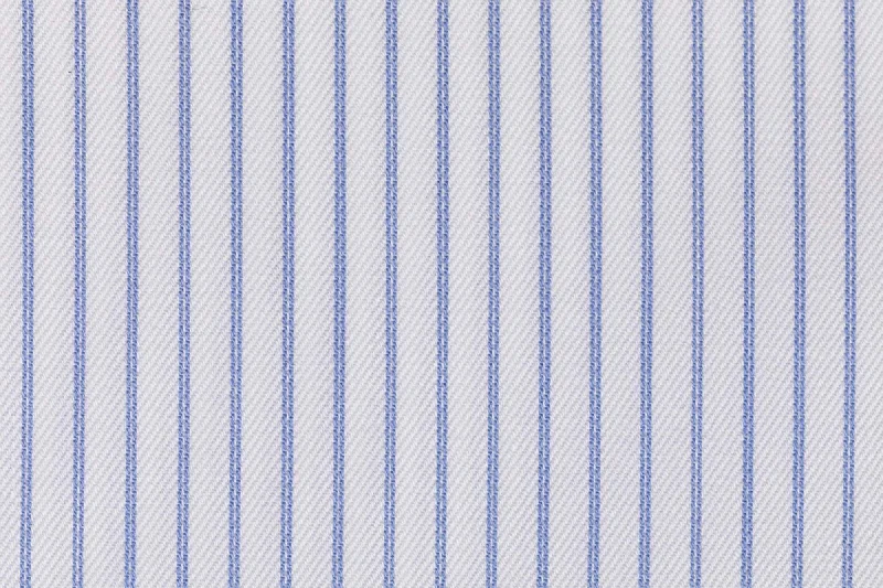 Street White W/Medium Blue Stripe Shirting